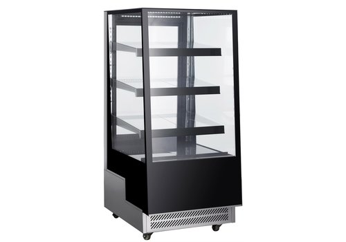  Combisteel Schwarze Kühlvitrine | Inkl. LED-Beleuchtung | 300L | 650x805x1445 MM 