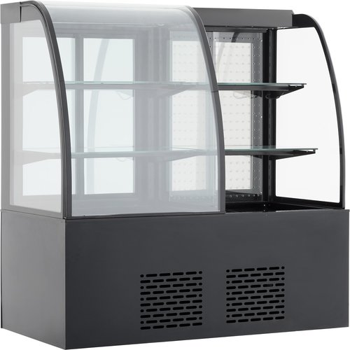  Combisteel Black Refrigerated display case Incl. Lighting 345 + 300 L | 1415x730x1490 MM 