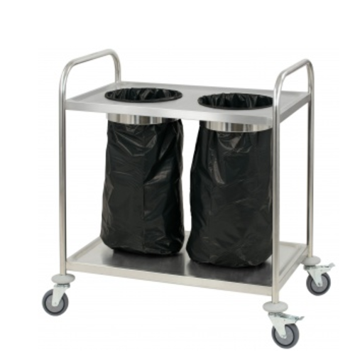  Casselin Serving trolley with trash can | Stainless steel 