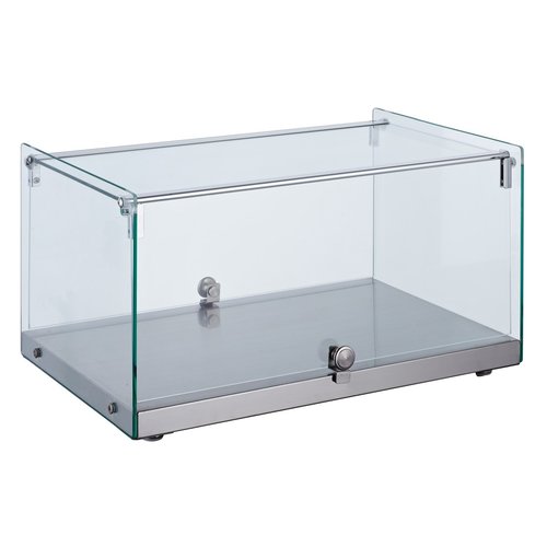  Combisteel Glazen Vitrine | Rechte Hoeken| 35 Liter|554x361x305 MM 