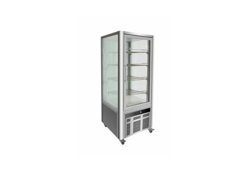  Combisteel Vitrine à pâtisserie argentée | Mobile | 2 formats 
