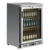Polar Réfrigérateur à bouteilles avec porte vitrée | acier inoxydable | 92,5 x 60 x 54 cm
