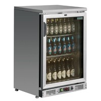 Bottle fridge with glass door | stainless steel | 92.5 x 60 x 54 cm