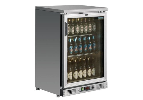  Polar Refroidisseur de bouteilles avec porte vitrée | acier inoxydable | 92,5 x 60 x 54 cm 