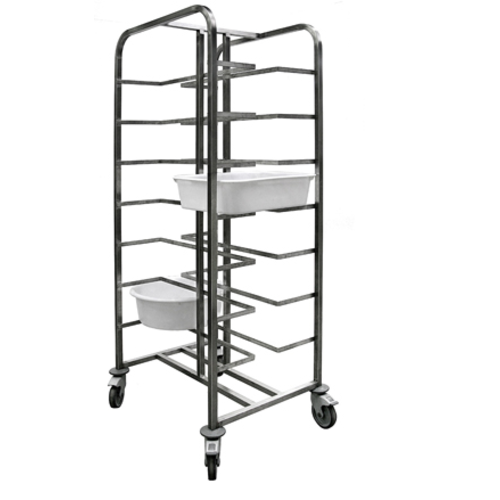  HorecaTraders Bakery Shelving Trolley | Stainless Steel | 8 Tiers 