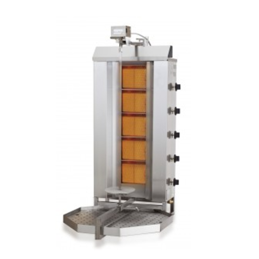 Kebab Grill | Gas Motor Boven | 16,1kW | 42 kG