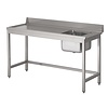 HorecaTraders Spüle Edelstahl| 1200 x 700 x 850 mm | 2 Versionen