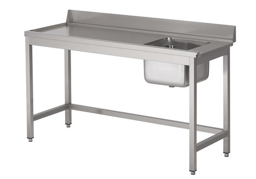  HorecaTraders Sink stainless steel | 1200x700x850mm | 2 Versions 