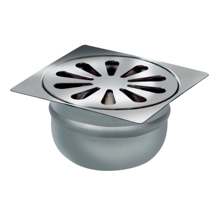 Fosse de drainage | acier inoxydable | 100 x 100 mm | 18 l/min