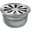 HorecaTraders Round Drain | Stainless Steel | ø 100 mm | 18 l/min