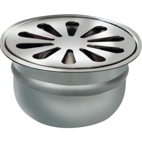  HorecaTraders Drain rond | acier inoxydable | ø 100 mm | 18 l/min 