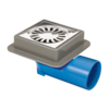 HorecaTraders Fosse de drainage | acier inoxydable | 100 x 100 mm | 30 l/min