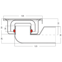 Drain brossé | acier inoxydable | 126 X 126 mm | Incl. Peau de sable