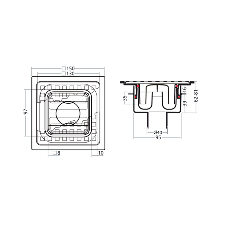 Drain Put | ABS Wellhouse | 150 x 150 mm