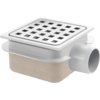 HorecaTraders Fosse de drainage | ABS Puthuis | 25 trous de drainage | Acier inoxydable
