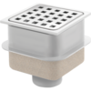 HorecaTraders | Drain Put Square Stainless steel | ABS Wellhouse