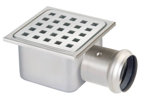  HorecaTraders Fosse de drainage en acier inoxydable | 10x10 