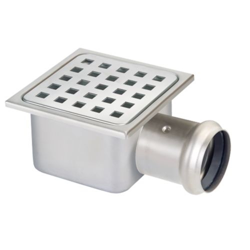  HorecaTraders Fosse de drainage en acier inoxydable | 10x10 