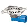 HorecaTraders Drain | Stainless steel | 150 x 150 mm