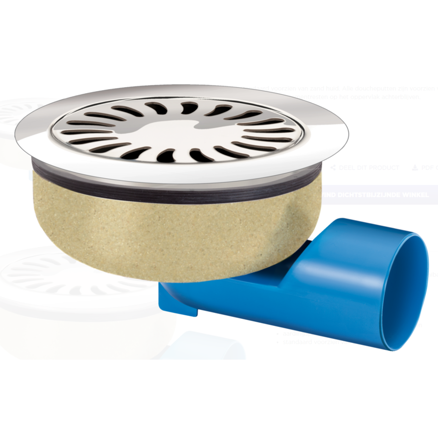 Drainer | acier inoxydable | Peau de sable | ø 150 mm