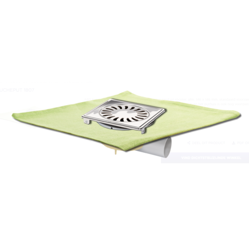  HorecaTraders Abfluss | Edelstahl | ABS | 150 x 150 mm 
