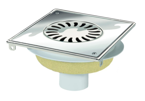  HorecaTraders Drainer | acier inoxydable | ABS | 196 x 196 mm 