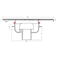 Drain well Stainless steel ABS | 196 x 196 mm