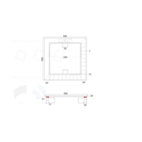Bodenablauf | Quadrat | Edelstahl | 300 x 300 mm