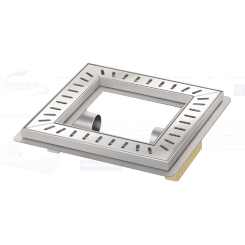  HorecaTraders Floor drain | Square | Stainless steel | 300 x 300 mm 