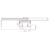 Abflussrinne aus Edelstahl für das Gastgewerbe | 800 mm
