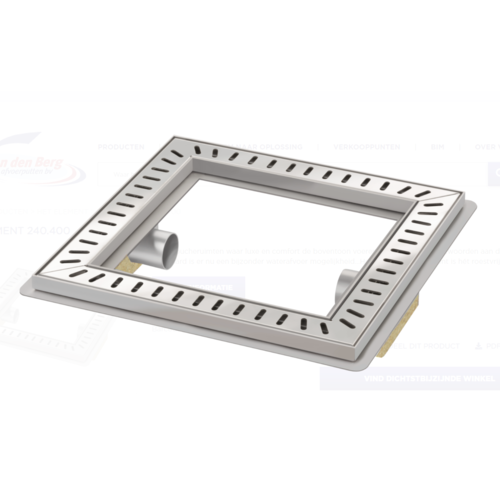  HorecaTraders Bodenablauf | Quadrat | Edelstahl | 400 x 400 mm 