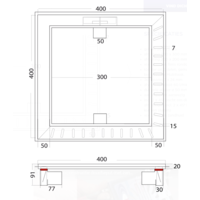 Floor drain | Square Stainless steel 400 x 400 mm