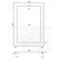 Floor drain | Square Stainless steel 600 x 400