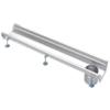 HorecaTraders Stainless steel gutter part | dim. 500 x 200 mm | incl. exhaust | Ø 110 mm