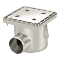 Drain | Industrial | Stainless steel | 250 x 250 mm