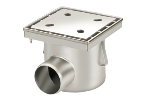  HorecaTraders Abfluss | Industriell | Edelstahl | 250 x 250 mm 