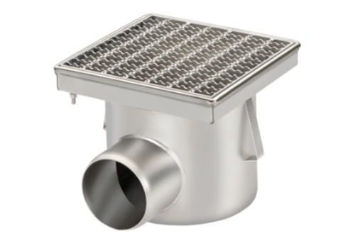  HorecaTraders Abfluss | Industriell | Edelstahl | 250 x 250 mm 