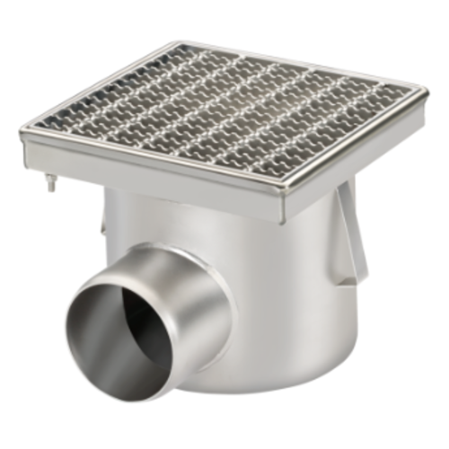  HorecaTraders Abfluss | Industriell | Edelstahl | 250 x 250 mm 
