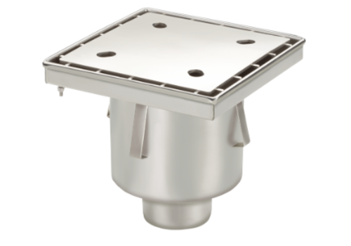  HorecaTraders Abfluss | Industriell | Edelstahl | 300 x 300 mm 