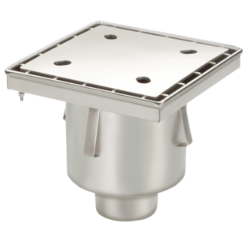  HorecaTraders Abfluss | Industriell | Edelstahl | 300 x 300 mm 