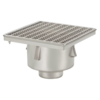 HorecaTraders Drainer | Industriel | acier inoxydable | 300 x 300 mm
