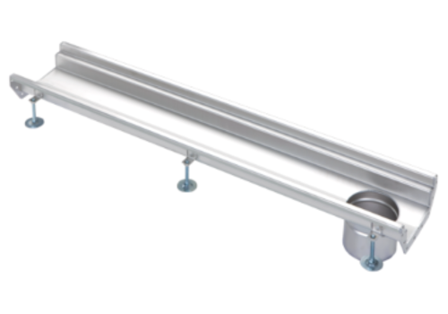  HorecaTraders Acier inoxydable | Profilé de gouttière | dim. 1000 x 200 mm | avec sortie 