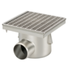 HorecaTraders Full stainless steel drain 100 l / min | anti slip