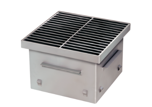  HorecaTraders Drain industriel | acier inoxydable | 400X400MM 
