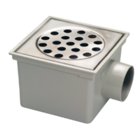 Bucket Floor Pit | ABS | 45 l/min | Square | 19 Drain Holes