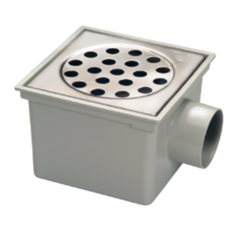 Bucket Floor Put | ABS | 45 l / min | Square 19 drainage holes