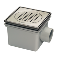 Fosse de sol à godets | ABS | 45 l/min | Carré | Incl. Piège à sable