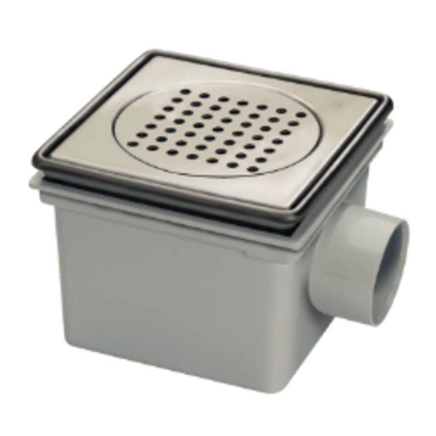 Eimerbodengrube | ABS | 45 l/min | Quadrat | Inkl. Sandfang