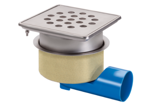  HorecaTraders Abfluss | Edelstahl | 75l/min | 200 x 200 mm 
