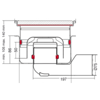 Drainer | acier inoxydable | 75 l/min | 200 x 200 mm